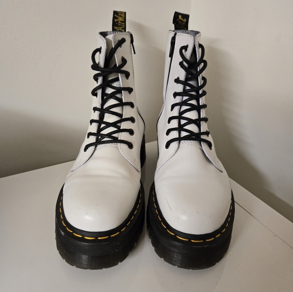 Dr Martens White Lace Up Jadon Boot